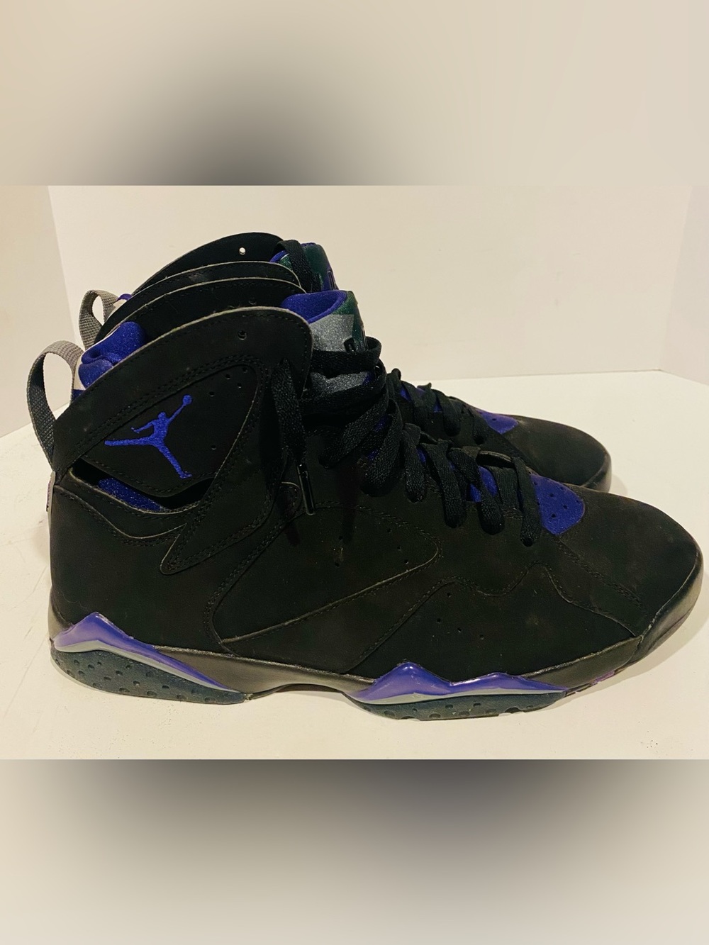 Nike Air Jordan 7 Retro PE Ray Allen Bucks Away Black Purple 304775-053 Sz 11.5